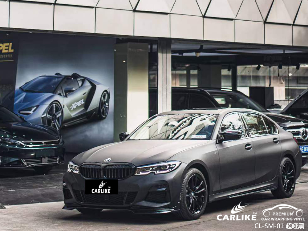 质感升级，低调奢华 CARLIKE卡莱克CL-SM-01宝马超哑黑改色贴膜体验